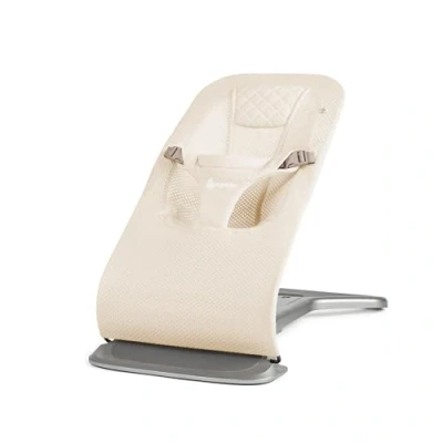 Afbeelding van Ergobaby Evolve Bouncer Mesh, 3 in 1, ergonomische hangmat voor pasgeborenen vanaf de geboorte, ademende babyschommel met inzetstuk (2,5 kg 13,2 kg), Cream