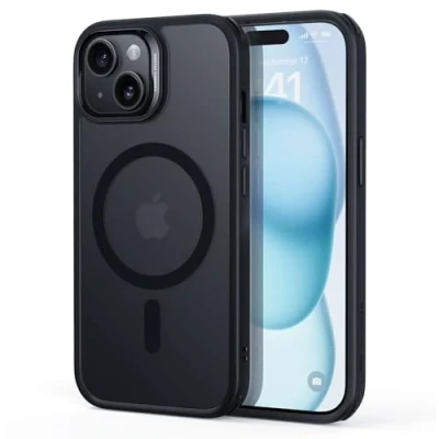 Afbeelding van ESR Classic Hybrid HaloLock Apple iPhone 15 Shockproof Hardcase Hoesje MagSafe Compatible Zwart