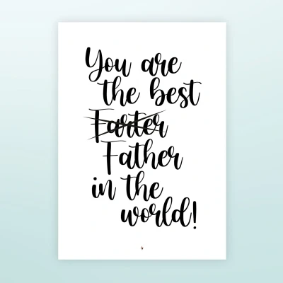 Afbeelding van Poster Best Father In The World A3 Formaat