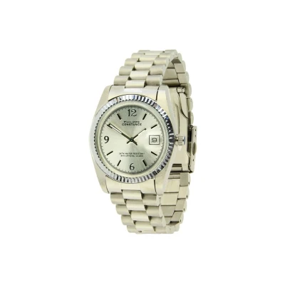 Afbeelding van PHILIPPE CONSTANCE &quot;MEDIUM SERRATED SILVER&quot; PLAIN SILVER