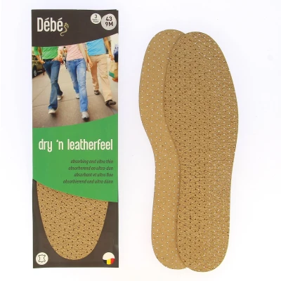Afbeelding van DEBE Dry&#039;n leatherfeel Vochtabsorberende inlegzool van ledervezel met natuurlatex 35 48