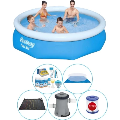 Afbeelding van Bestway Fast Set Rond 305x76 cm 6 delig Zwembad Combi Deal