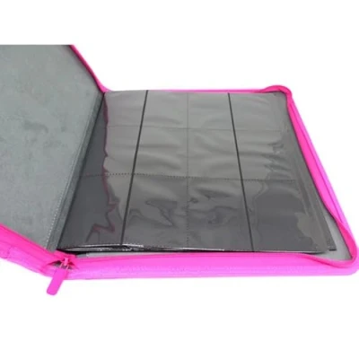 Afbeelding van Docsmagic.de Premium Pro Player 12 Pocket Playset Zip Album Pink 480 Card Binder MTG PKM YGO
