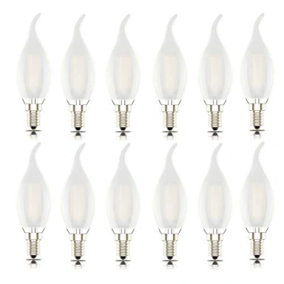 Afbeelding van Phoenix 4WLED E14 Dimmable Candle Bulb, 40 W Equivalente, Warm White 2700K, Small Edison Screw Light Bulbs, Pack of 12
