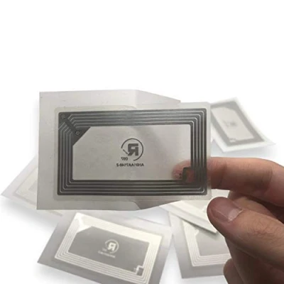 Afbeelding van 10 x NFC tags, NXP chip NTAG213, 144 bytes opslagcapaciteit, transparante sterke stickers, brede antenne, hoge scankracht en ultra slim design.