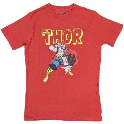 Afbeelding van Marvel Thor Hammer Heren T shirt S Rood