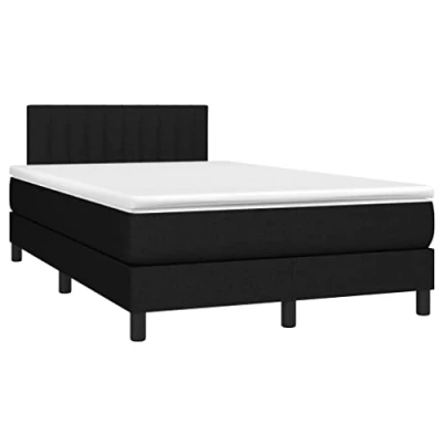 Afbeelding van vidaXL Boxspring met matras en LED stof zwart 120x200 cm