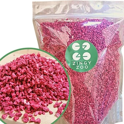 Afbeelding van Gevriesdroogde Framboos Stukjes XL 300g Freeze Dried fruit Raspberry Pieces Vegan Glutenvrij Gefriergetrocknete Himbeeren Gedehydrateerd Gedroogde Frambozen Natuurlijke Fruitsnack ZingyZoo