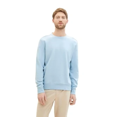 Afbeelding van TOM Tailor Basic Sweater, Heren, Maat: Small, Washed out middle blue