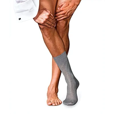Afbeelding van Falke NO. 10 PURE FIL D ́ÉCOSSE Luxury LINE Sokken, Heren, Maat: 39/40, Light greymel. (3390)