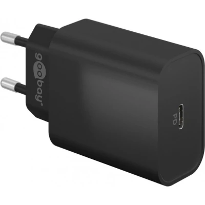 Afbeelding van USB C snellader Goobay 1 poort (USB C, 45W, Power Delivery, Zwart)