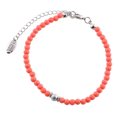 Afbeelding van Behave Armband zalmroze met kraaltjes en verlengketting