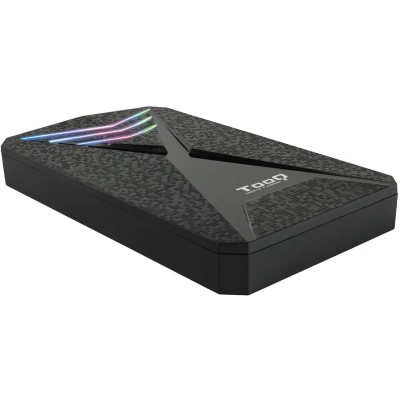Afbeelding van Housing for Hard Disk TooQ TQE 2550RGB 2,5&quot; USB 3.0 RGB Black