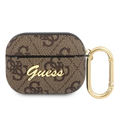 Afbeelding van Guess Airpods Pro 1 (1e generatie) Case Bruin TPU 4G Pattern