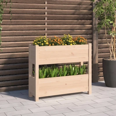 Afbeelding van Plantenbak 77x25x66 cm massief grenenhout