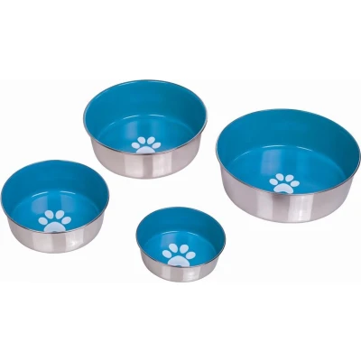 Afbeelding van Nobby RVS voerbak heavy paw anti slip blauw 24 cm 2,7 ltr