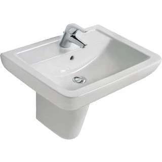 Afbeelding van Ideal Standard Eurovit wastafel 65 cm wit met kraangat/overloop