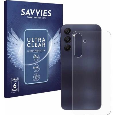Afbeelding van Savvies Screenprotector voor Samsung Galaxy A25 5G (Achterkant) Folie Beschermfolie transparant (6 Stuks)