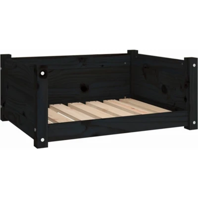 Afbeelding van Hondenmand 65,5X50,5X28 Cm Massief Grenenhout Zwart
