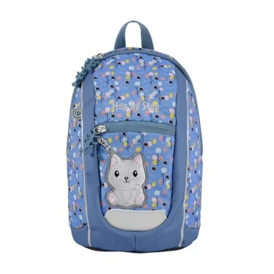 Afbeelding van Step by KIGA Mini, ergonomische rugzak met in hoogte verstelbare borstband voor de kleinsten, kleuterschool, kinderdagverblijf en kinderopvang, vanaf 12 M+, peuters, 6 l, Cat Momo