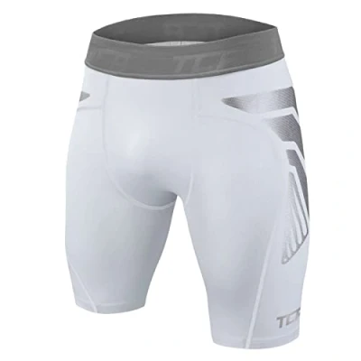 Afbeelding van TCA Mannen CarbonForce Pro Compressie Basislaag Korte Broek Thermisch Ondergoed Wit, M