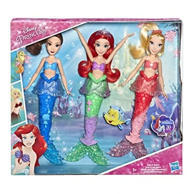 Afbeelding van Hasbro Ariel and Sisters 3 poppen 26 cm groot Disney Princess