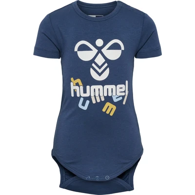 Afbeelding van Hummel Rompertje/body navy / lichtblauw lichtgeel wit