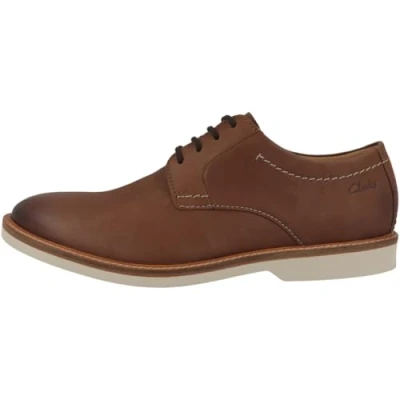 Afbeelding van Clarks Atticus Veterschoenen, Heren, Maat: 46, Dark tan Leer