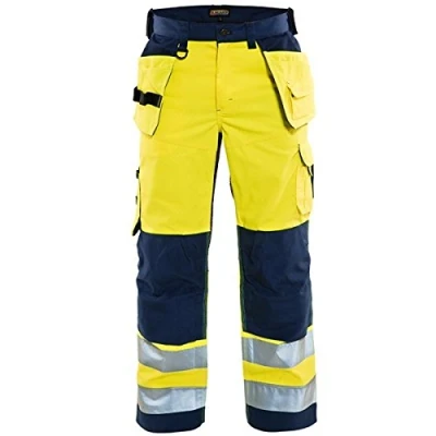 Afbeelding van Blaklader Werkbroek High Vis met ventilatie 1565 1811 Geel/Marineblauw C60