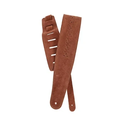 Afbeelding van D&quot;;Addario 25PRF04 gitaarband &quot;;vented leather&quot;; camel suède rosette