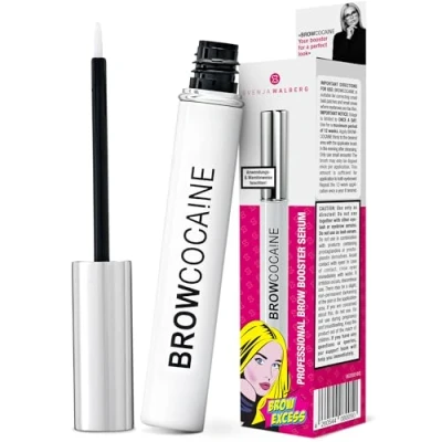 Afbeelding van Browcoca!NE® wenkbrauwserum voor snelle groei en volledige wenkbrauwen, veganistische wenkbrauwbooster van Svenja Walberg, testwinnaar wenkbrauwgroei, made in Germany, inclusief sjabloon de perfecte vorm