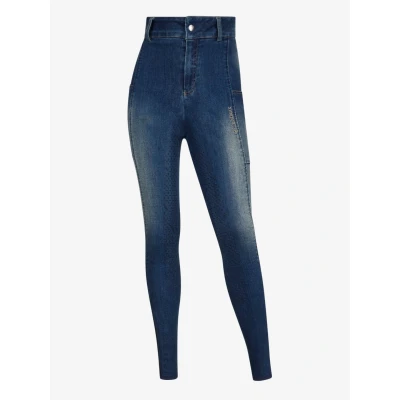 Afbeelding van LeMieux Rijbroek Young Rider Annie Denim Dark Wash 9 10 Jaar
