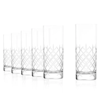 Afbeelding van Stölzle Lausitz longdrinkglazen New York Bar Club/set van 6 drinkglazen 405 ml/cocktailglazen/hoogwaardige set in elegant design/gin glazen/highball glazen