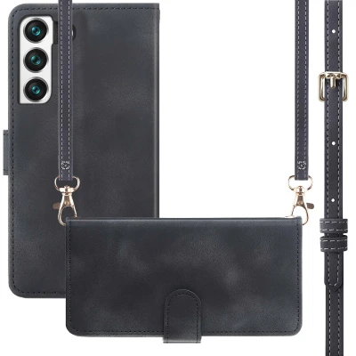 Afbeelding van Samsung Galaxy S22 Hoesje Kunstleder imoshion Bookcase Zwart Telefoonhoesje