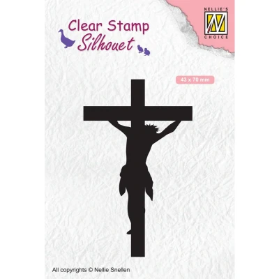 Afbeelding van Nellies Choice Clearstempel Silhouette kruis SIL058 43x70mm (02 20)