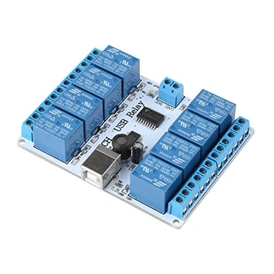 Afbeelding van DC 12V 8 Kanaals Relaisbesturing Door USB Programmeerbare Module Computerbesturing Voor Automatiseringsrobotica