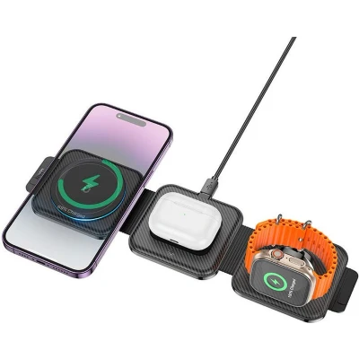 Afbeelding van Hoco CQ4 3 in 1 15W Opvouwbare MagSafe Lader iPhone/AirPods/Watch