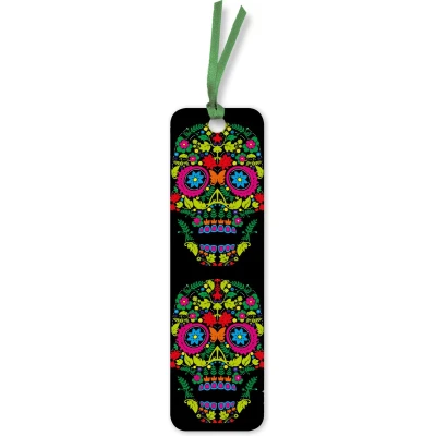 Afbeelding van Flame Tree Bookmarks Colour Skull (pack of 10)