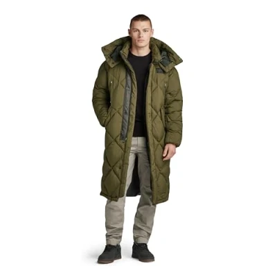 Afbeelding van G Star Whistler XL LONG Blanket Winterjas, Heren, Maat: Small, Dark olive