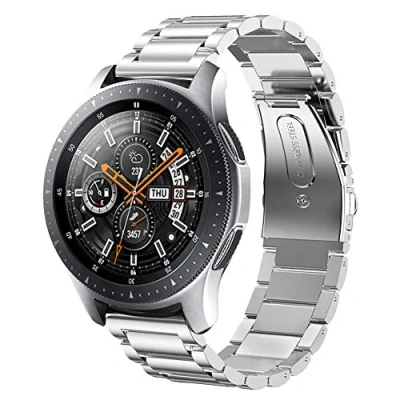 Afbeelding van SUNDAREE Compatibel met Galaxy Watch 46MM Horlogeband,22MM Metalen Slimme Horlogeband Armband Roestvrij Stalen Reservebandjes voor Samsung SM R800/Amazfit GTR 47(46 Zilver)