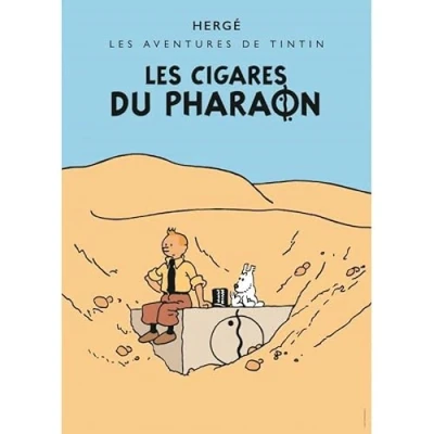 Afbeelding van Postcard Tintin Album: Les Cigares du Pharaon color 300916 (10x15cm)