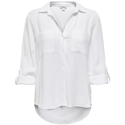 Afbeelding van ONLY ONLYASMIN SIESTA LS LI BL SHIRT PNT NOOS Dames Blouse Bright White