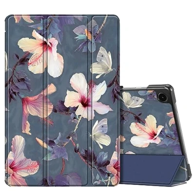 Afbeelding van FINTIE beschermhoes voor Samsung Galaxy Tab A9 + 11 inch 2023, ultradun, licht, met automatische waak /slaapfunctie Plus (SM X210/X216/X218), bloeiende hibiscus