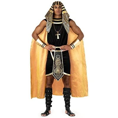 Afbeelding van Morph, Farao Kostuum Mannen, Heren Kostuum, Egyptisch Egyptische Halloween Faroah Kostuums Voor Mannen X Large
