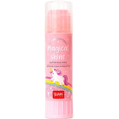 Afbeelding van Legami Lijmstift met glitter, lijm voor knutselen en knutselen, 15 g, glitter roze
