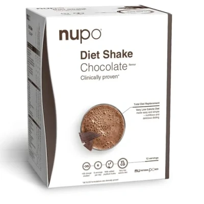 Afbeelding van Nupo Dieet Shake Chocolate 12 x 32 gram Snel afvallen zonder poespas!