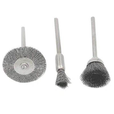 Afbeelding van 3 stuks Wire Wheel Brush Set accessoires schuurmiddel voor het polijsten van draaigereedschap Dremel
