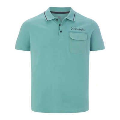 Afbeelding van Jan Vanderstorm +FIT Collectie polo Plus Size STILTOR turquoise