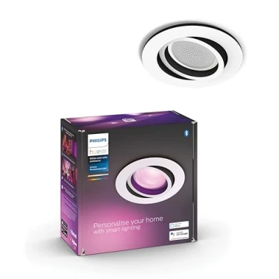 Afbeelding van Philips Hue Centura inbouwspot wit en gekleurd 1 pack rond GU10