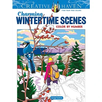 Afbeelding van Creative Haven Charming Wintertime Scenes Color by Number